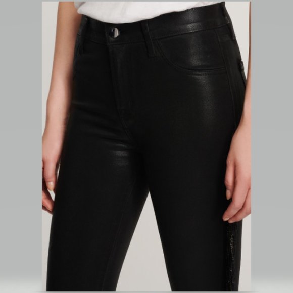 J Brand x Halpern Fringe Stellar Jeans Skinny Black Size 26 NWT - Picture 3 of 12